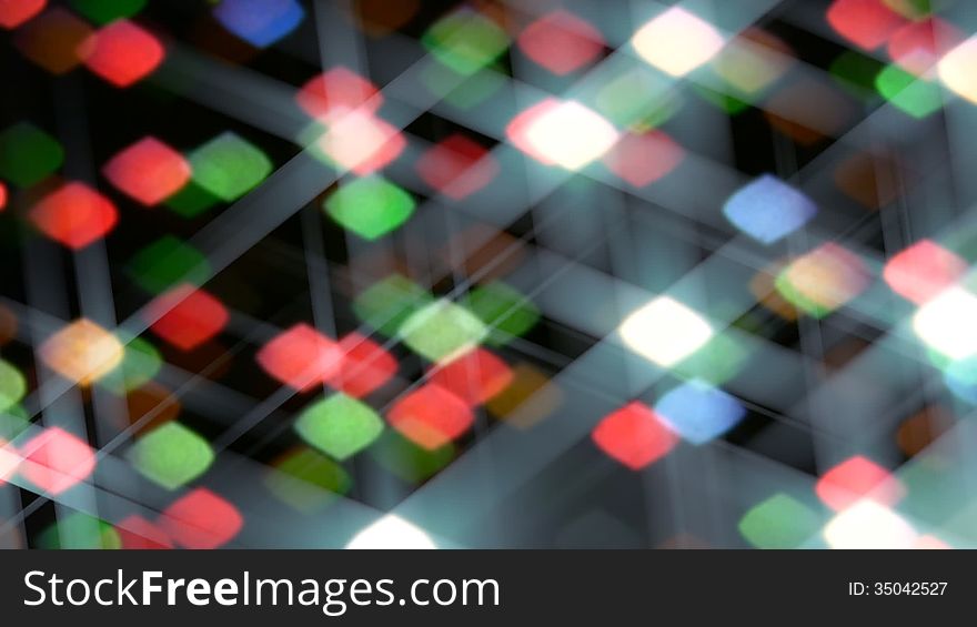 Abstract background of colorful flashing stars on a black background. Abstract background of colorful flashing stars on a black background