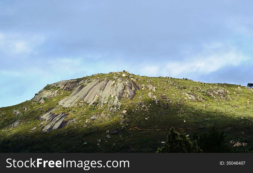 Landscape with Granite hills in Paarl South Africa