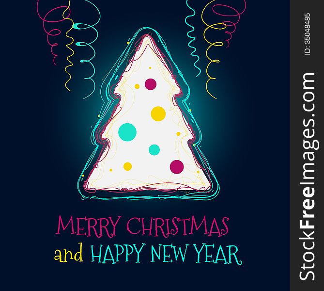 Christmas Tree Vector Background