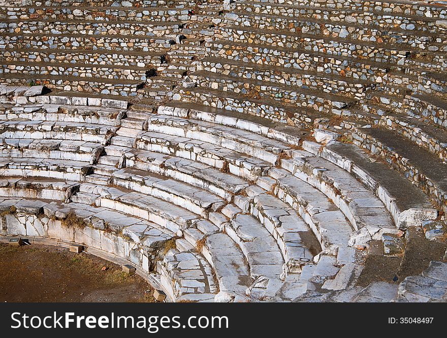 Ancient greek amphitheater in Turkey, abstract architecture. Ancient greek amphitheater in Turkey, abstract architecture