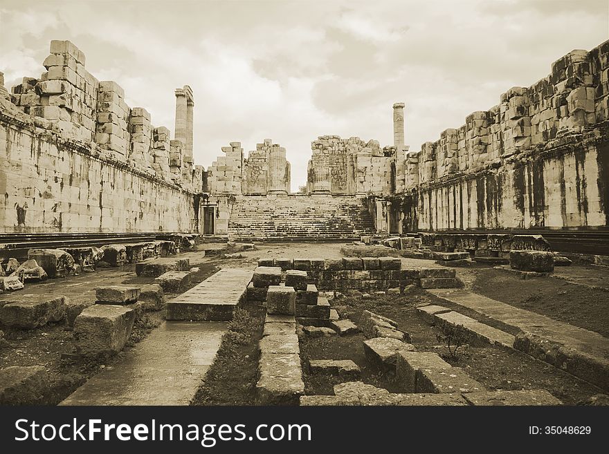Ruins of ancient Apollo temple in Didyma, Turkey. Ruins of ancient Apollo temple in Didyma, Turkey