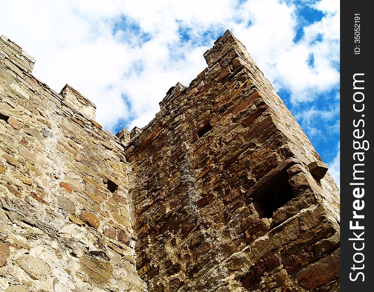 Ancient fortress in Sudak (Crimea)