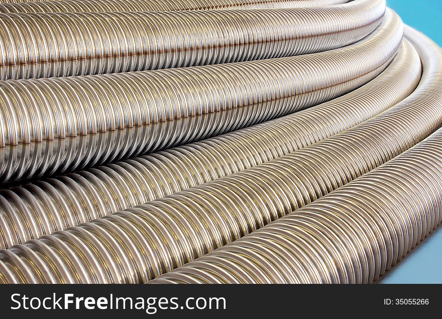 Metal stainless steel corrugation. Metal stainless steel corrugation.