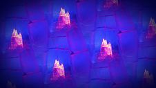 Background With Ice Flames. Looped Seamless Royalty Free Stock Photo