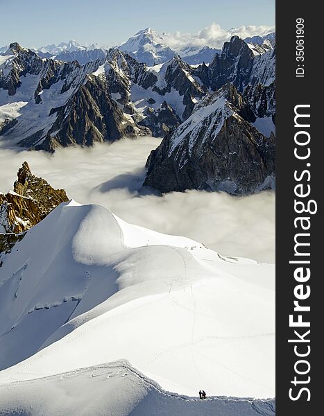 On top of the Alps, Aiguille du Midi, Mont Blanc Massif