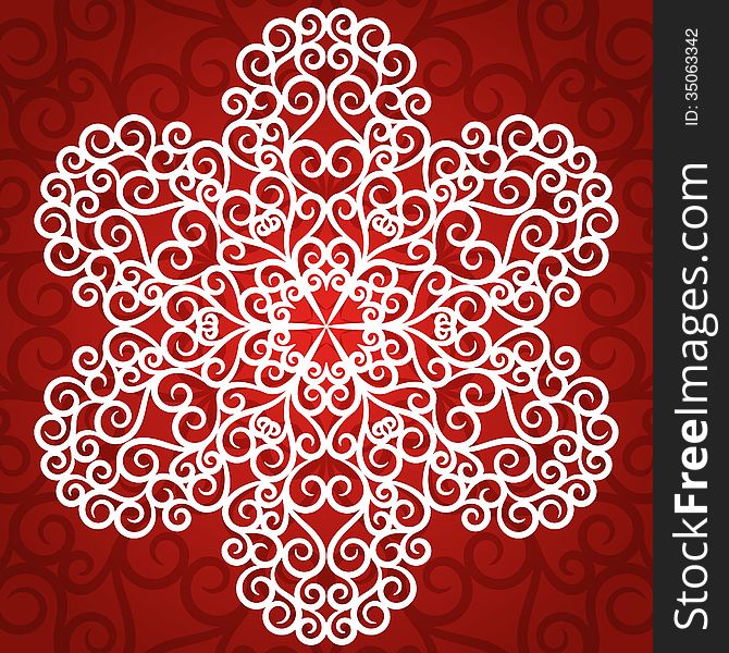 Christmas background with white abstract snowflake. Christmas background with white abstract snowflake.