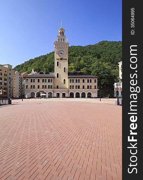 City Hall in the Rosa Khutor Alpine Resort.