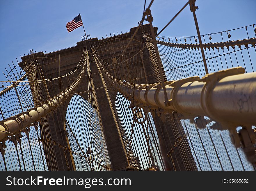 Brooklyn Bridge - New York City, America. Brooklyn Bridge - New York City, America