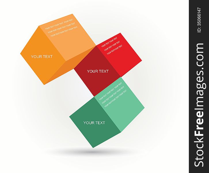 Infographic template, cubes and squares, EPS 10