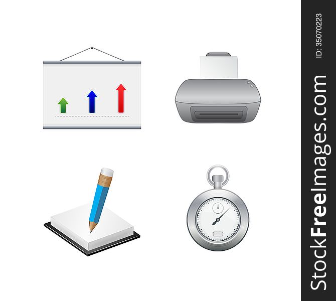 Business icons. Vector set. This is file of EPS10 format.