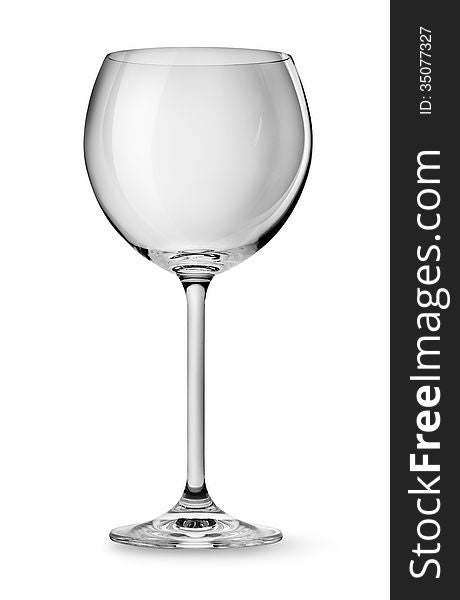 Empty Wineglass Isolated