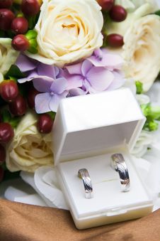 Wedding Rings With Flowers Royalty Free Stock Photo Wedding Rings With Flowers Royalty Free Stock Photo