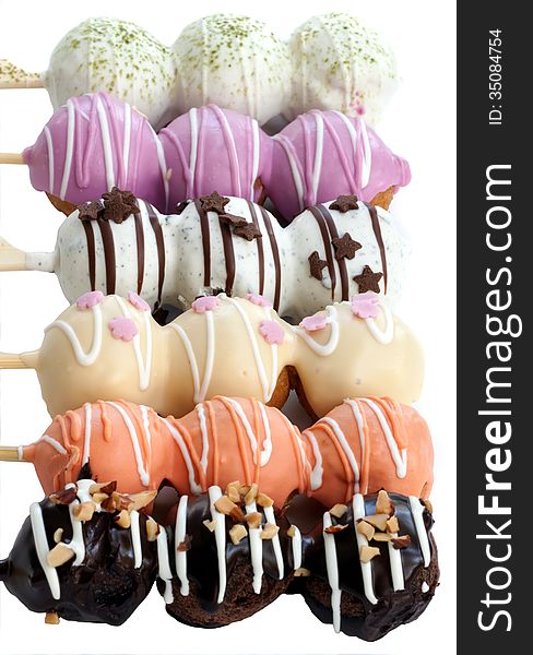 Multicolor bakery ball on stick