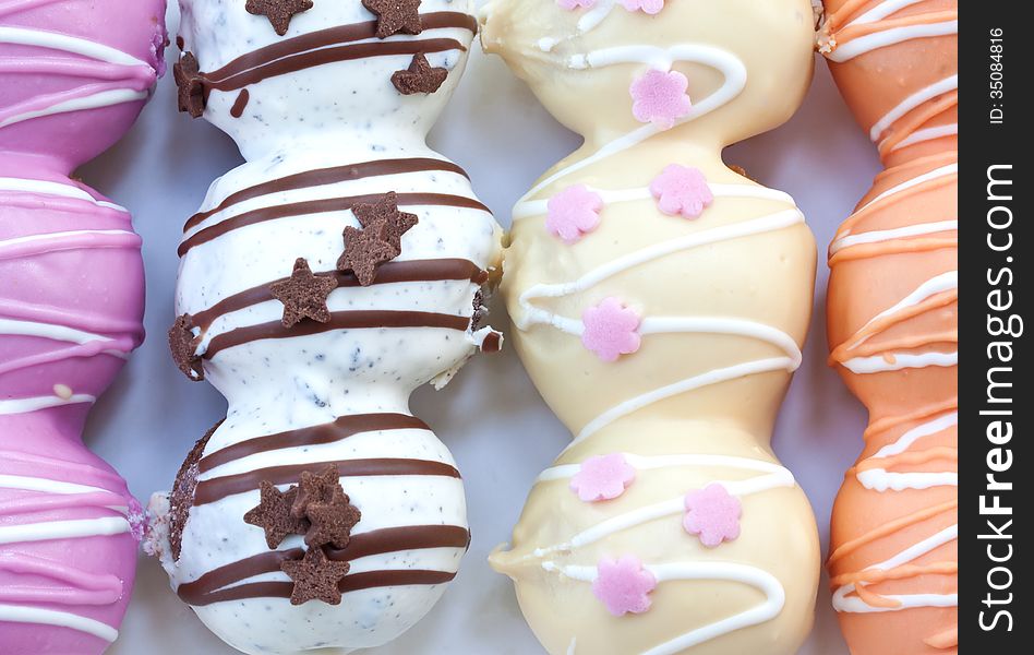 Multicolor bakery ball on stick