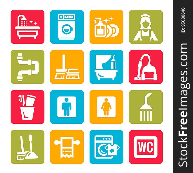 Colorful Cleaning Icons