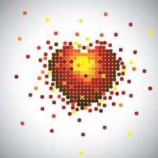 Love Heart Symbol Made Of Paper Pieces In Red, Yel Stock Photography Love Heart Symbol Made Of Paper Pieces In Red, Yel Stock Photography