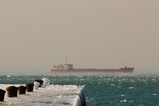 Tanker In The Bay Of Trieste Stock Images