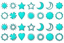 Lightblue Liquid Buttons Royalty Free Stock Images