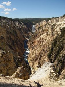 Lower Yellowstone Falls Stock Images