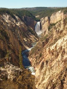 Lower Yellowstone Falls Stock Photo