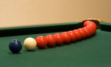 Pool Balls In An Arc Royalty Free Stock Image Pool Balls In An Arc Royalty Free Stock Image