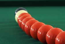 Pool Balls In An Arc 2 Stock Photos Pool Balls In An Arc 2 Stock Photos
