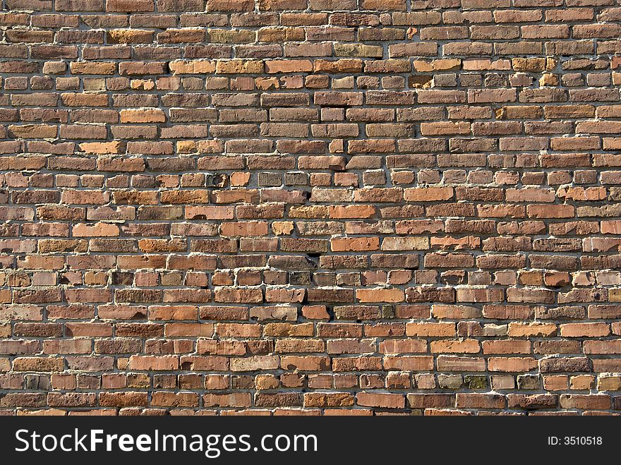 Multi textured brick wall with various colors