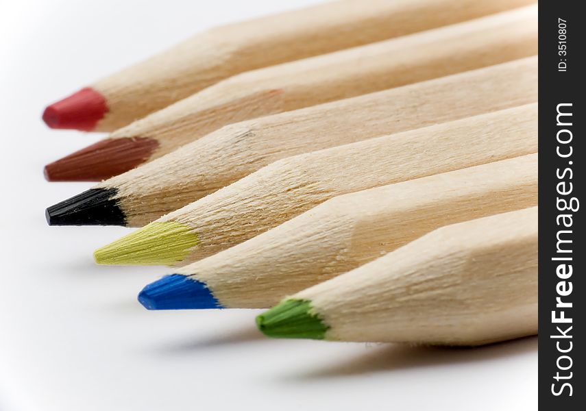 Macroshot of some pencil tips
