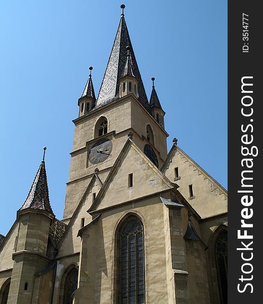 Gothic Architecture, Medieval, Cathedral, Church, St. Joseph Church, XIV century architecture, historical building, Gothic arch, masonry church, restored building, preserved church, monument of architecture, catholic church, sibiu, hermannstadt. Gothic Architecture, Medieval, Cathedral, Church, St. Joseph Church, XIV century architecture, historical building, Gothic arch, masonry church, restored building, preserved church, monument of architecture, catholic church, sibiu, hermannstadt