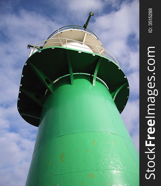 Light house at the port entrance of Rostock / Warnemunde. Light house at the port entrance of Rostock / Warnemunde