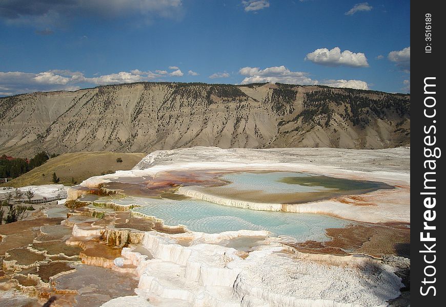 The Picture of New Blue Spring was taken in Yellowstone National Park.