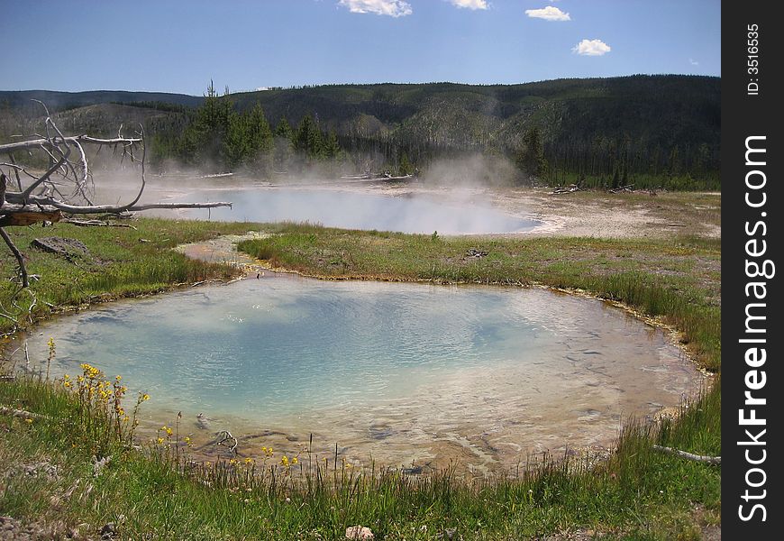 The Pool in Upper Geyser Basin in Yellowstone National Park.