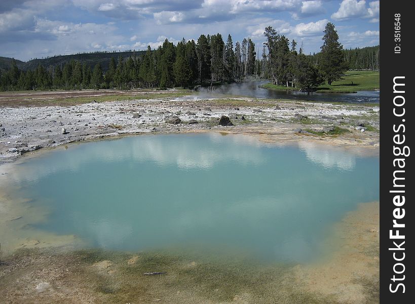 Black Opal Spring is located in Yellowstone National Park.