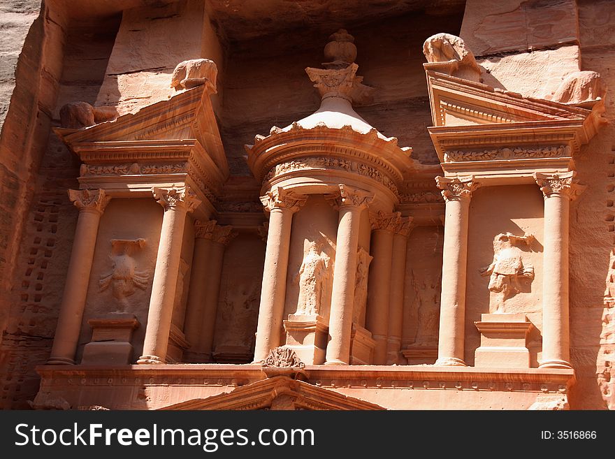 Treasury in ancient Petra, Jordan