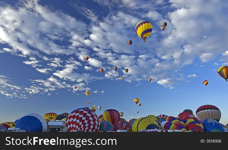 Hot Air Balloons at Albuquerque Balloon Fiesta. Hot Air Balloons at Albuquerque Balloon Fiesta