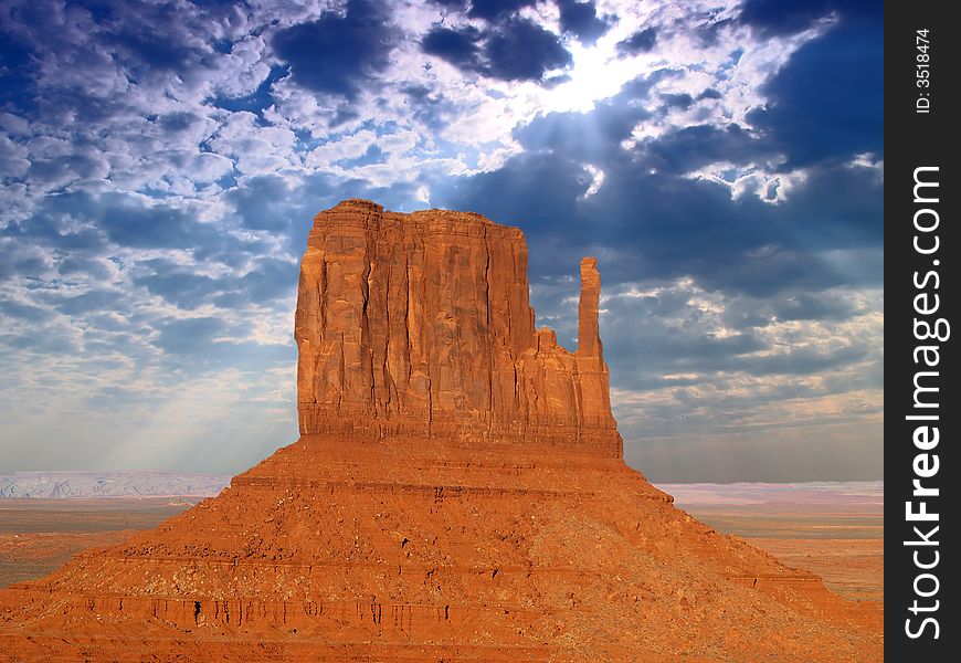 The Monument Valley Navajo Tribal Park in Utah