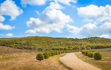 Old Country Road In Tuscany Stock Image Old Country Road In Tuscany Stock Image