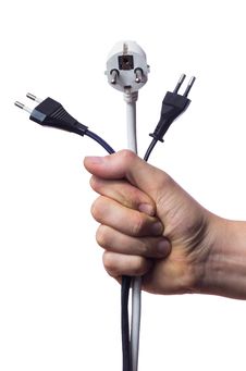 Holding Power Plugs Royalty Free Stock Photos Holding Power Plugs Royalty Free Stock Photos