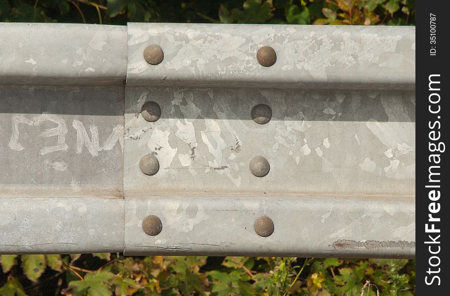 Steel crash barriers - detail mounting