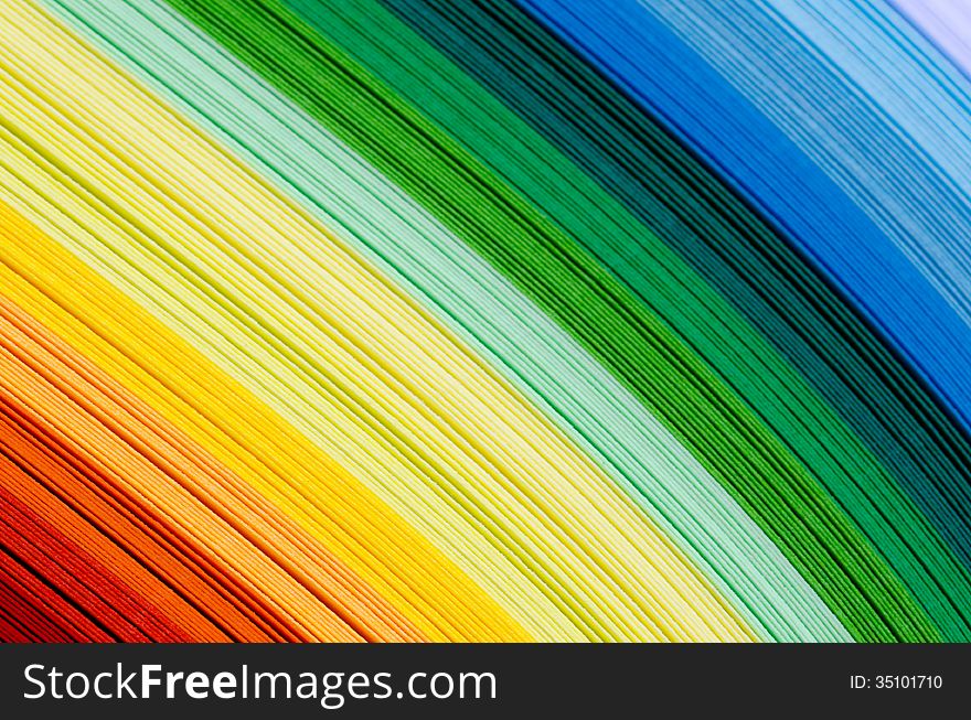 Paper sheets in rainbow color spectrum. Paper sheets in rainbow color spectrum