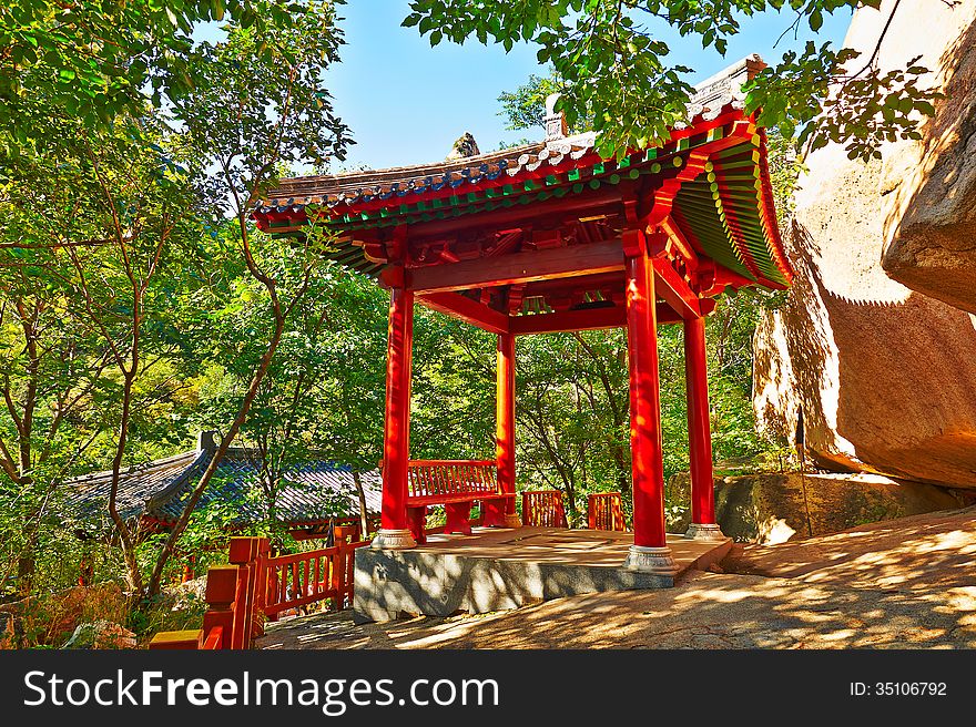 The Red Kiosk Of The Gallery Valley Of Zu Mountain