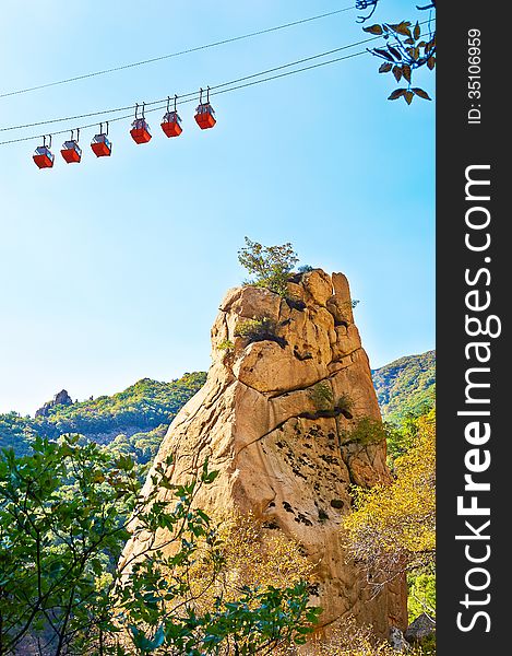 The Cable Cars And Mountain Of Gallery Valley Of Zu Mountain