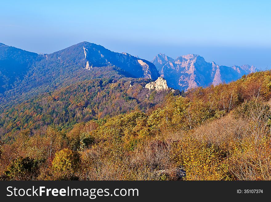 The photo taken in China's Hebei province qinhuangdao city,Zu mountain scenic spot.The time is October 3, 2013. The photo taken in China's Hebei province qinhuangdao city,Zu mountain scenic spot.The time is October 3, 2013.