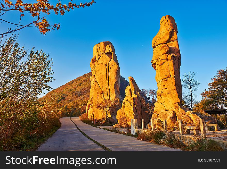 The photo taken in China's Hebei province qinhuangdao city,Zu mountain scenic spot.The time is October 3, 2013. The photo taken in China's Hebei province qinhuangdao city,Zu mountain scenic spot.The time is October 3, 2013.