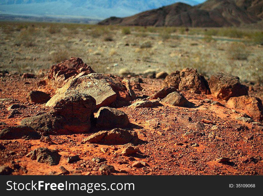 Rock formation in Death valley near Furnace Creek