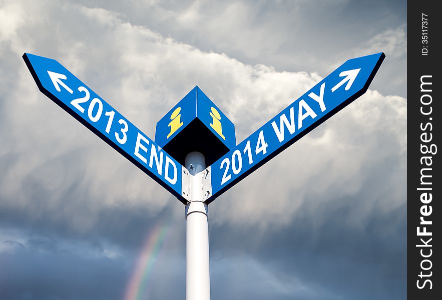2013 End And 2014 Way Signs