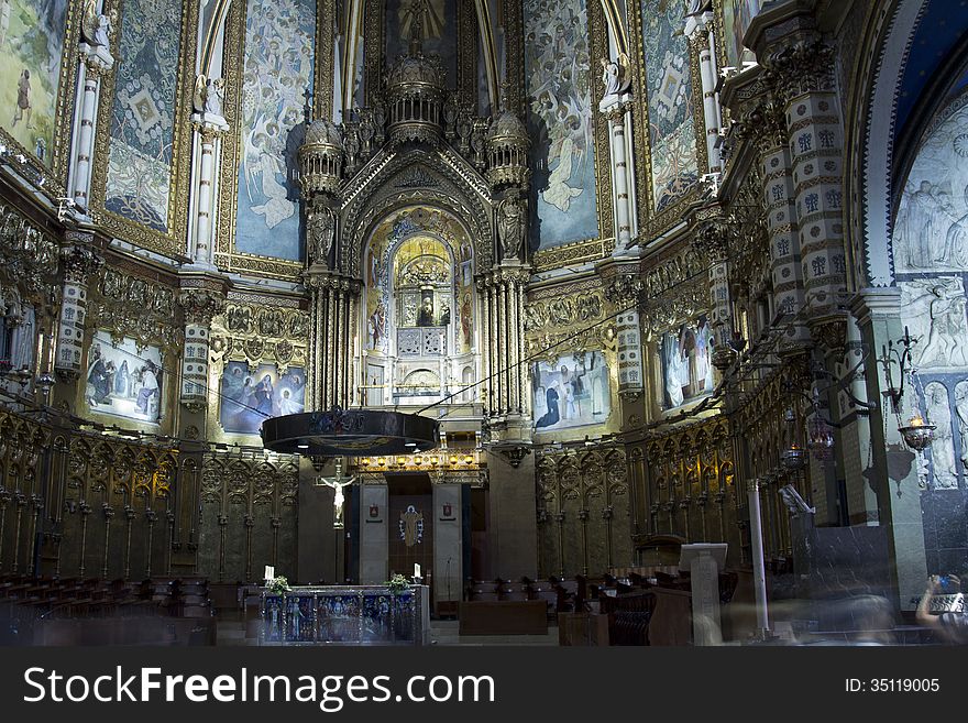 Spain. Kataloniya.Gory an array and The monastery Montserrat. Landscapes and Attractions. Spain. Kataloniya.Gory an array and The monastery Montserrat. Landscapes and Attractions