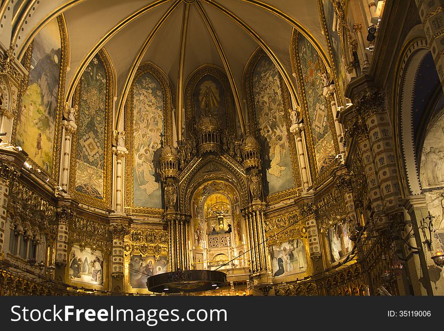 Spain. Kataloniya.Gory an array and The monastery Montserrat. Landscapes and Attractions. Spain. Kataloniya.Gory an array and The monastery Montserrat. Landscapes and Attractions