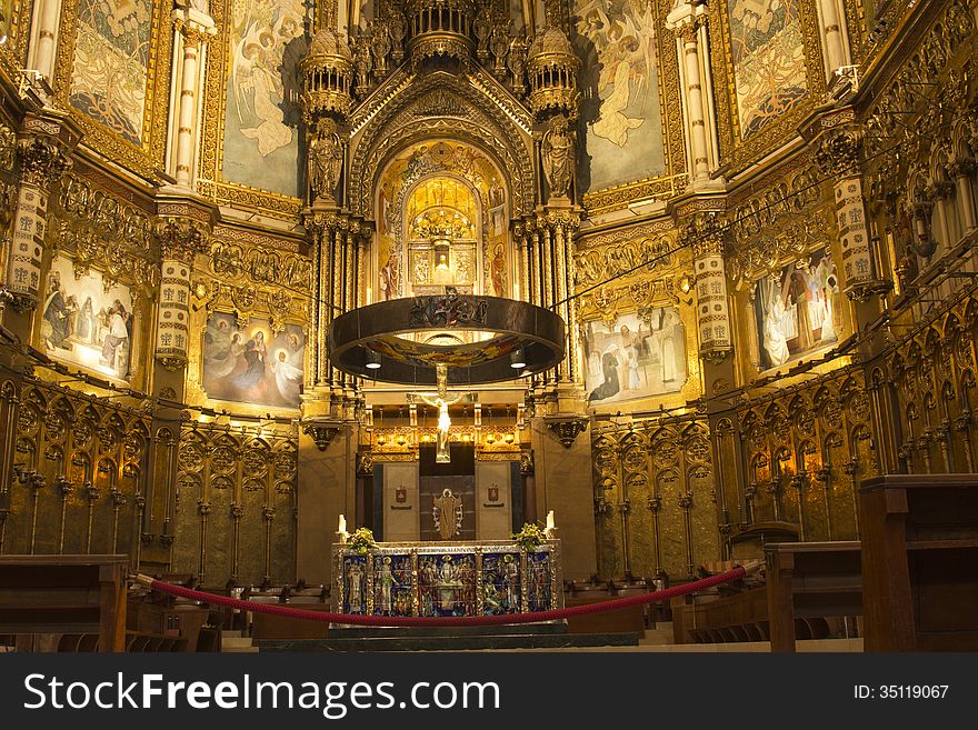 Spain. Kataloniya.Gory an array and The monastery Montserrat. Landscapes and Attractions. Spain. Kataloniya.Gory an array and The monastery Montserrat. Landscapes and Attractions