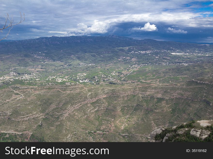 Spain. Kataloniya.Gory an array and The monastery Montserrat. Landscapes and Attractions. Spain. Kataloniya.Gory an array and The monastery Montserrat. Landscapes and Attractions